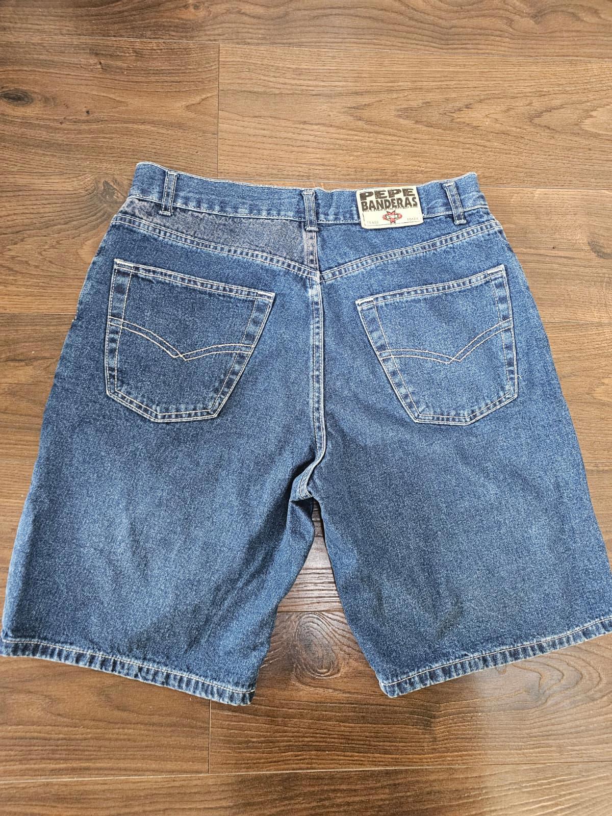 Pepe Banderas Mens Blue Denim Jean Shorts/Jorts - W30/9.5L