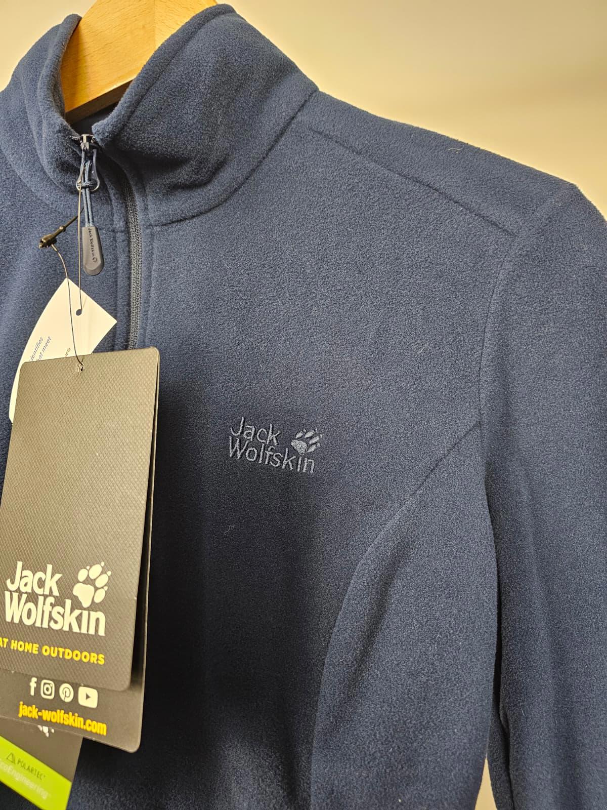 Jack Wolfskin Women's Navy Polartec Fleece 1/2 Zip Jumper - 8/10 - Navy