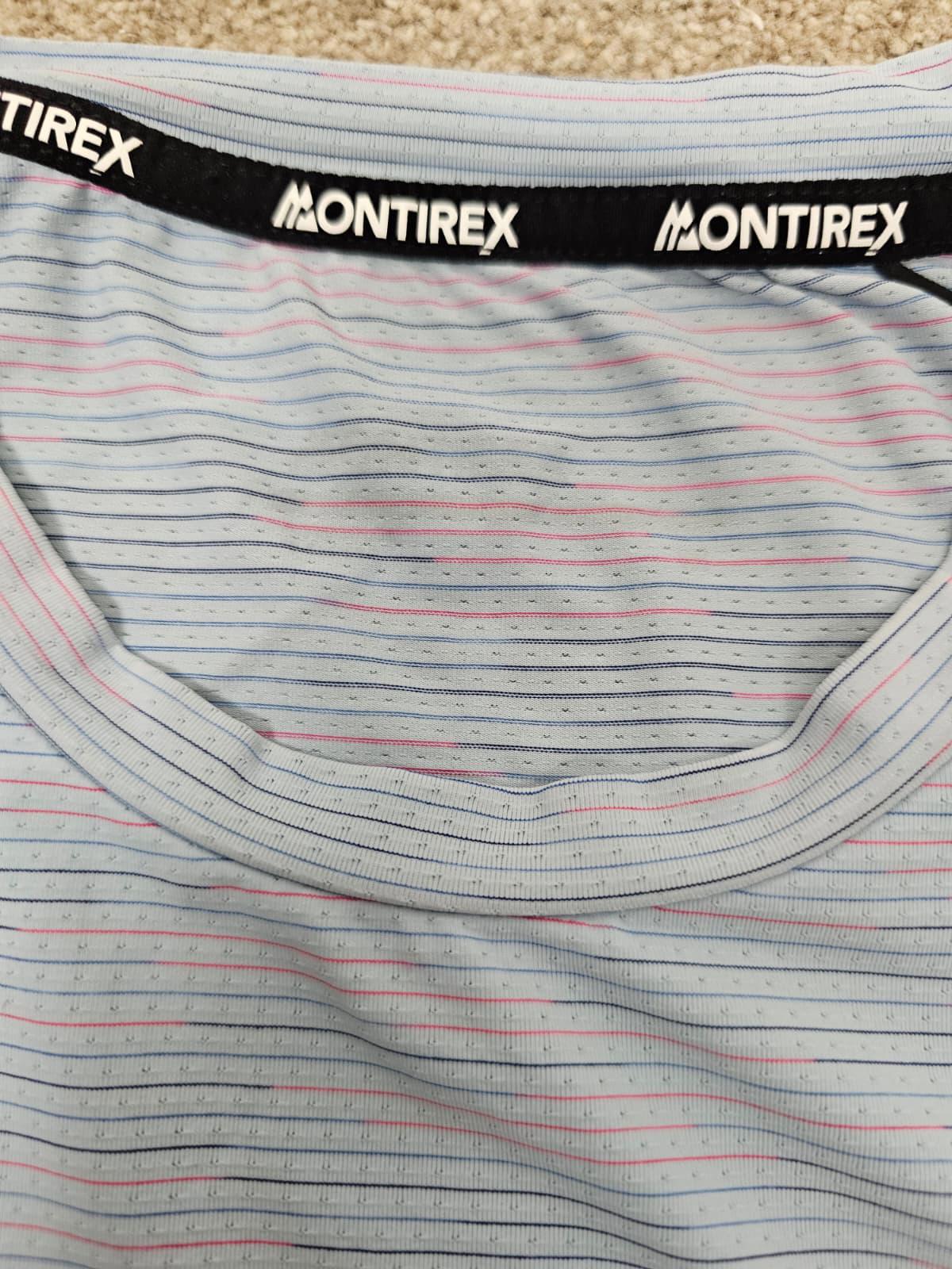 Montirex Mens Short Sleeve Activewear Top T-Shirt - M/Medium - Light Blue/Grey
