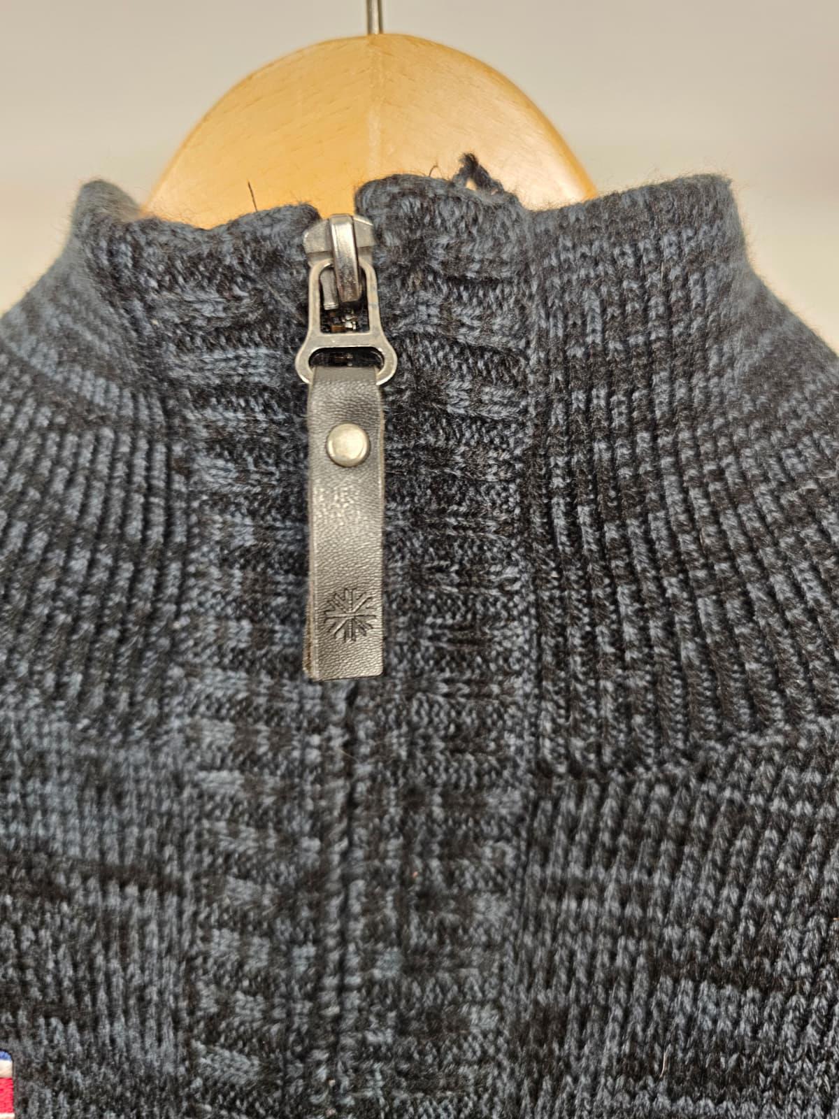 Ice Wear Arctic Explorer Club Iceland Knitted Pullover 1/4 Zip Jumper- S/Small