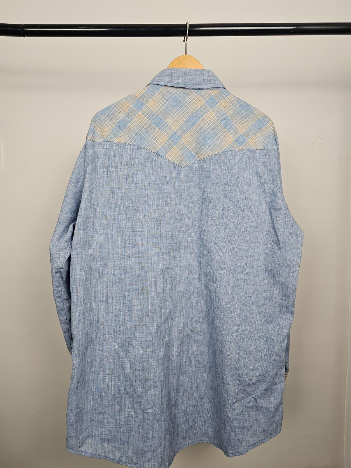 Lee 'Made In USA' Western Cowboy Rancher Style Button Up Long Sleeve Shirt - XL