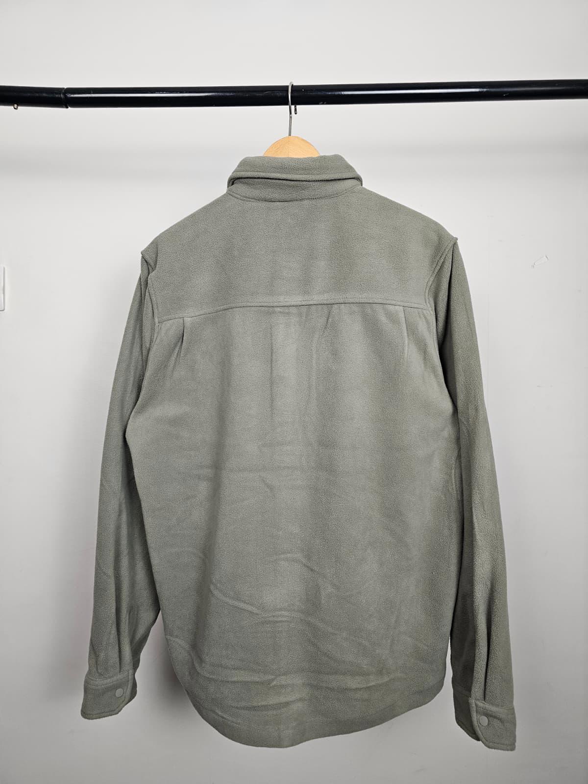 Hurley Men's Snap Button Fleece Shacket/Overshirt Jacket - M/Medium - Sage