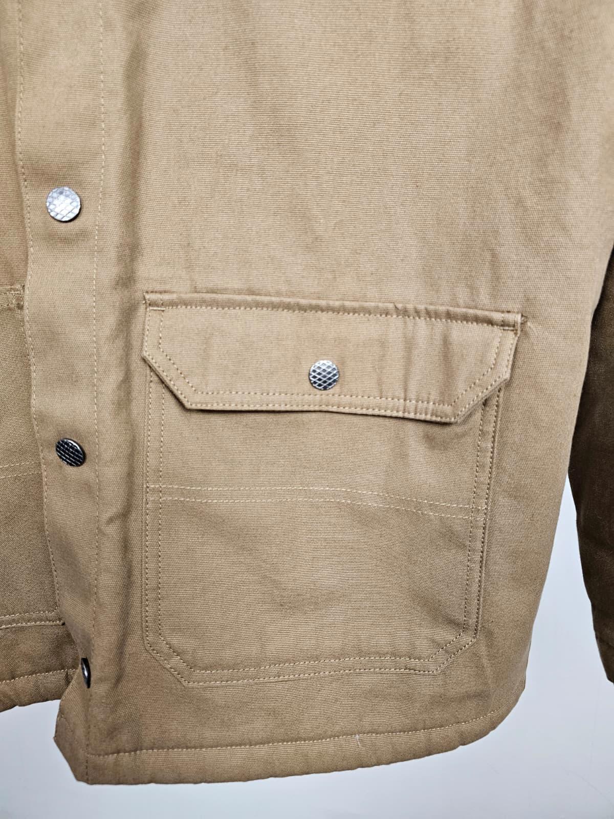 VANS Mens Sherpa Lined Fleece Drill Chore Style Jacket/Coat - M/Medium Tan/Beige