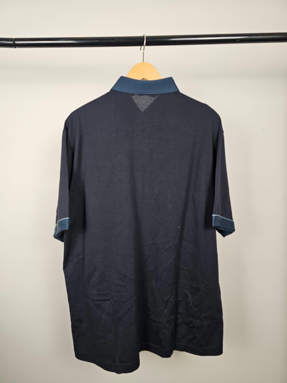Gabicci Men's Y2K Embroidered Pocket Polo Shirt - XL/Extra Large - Navy