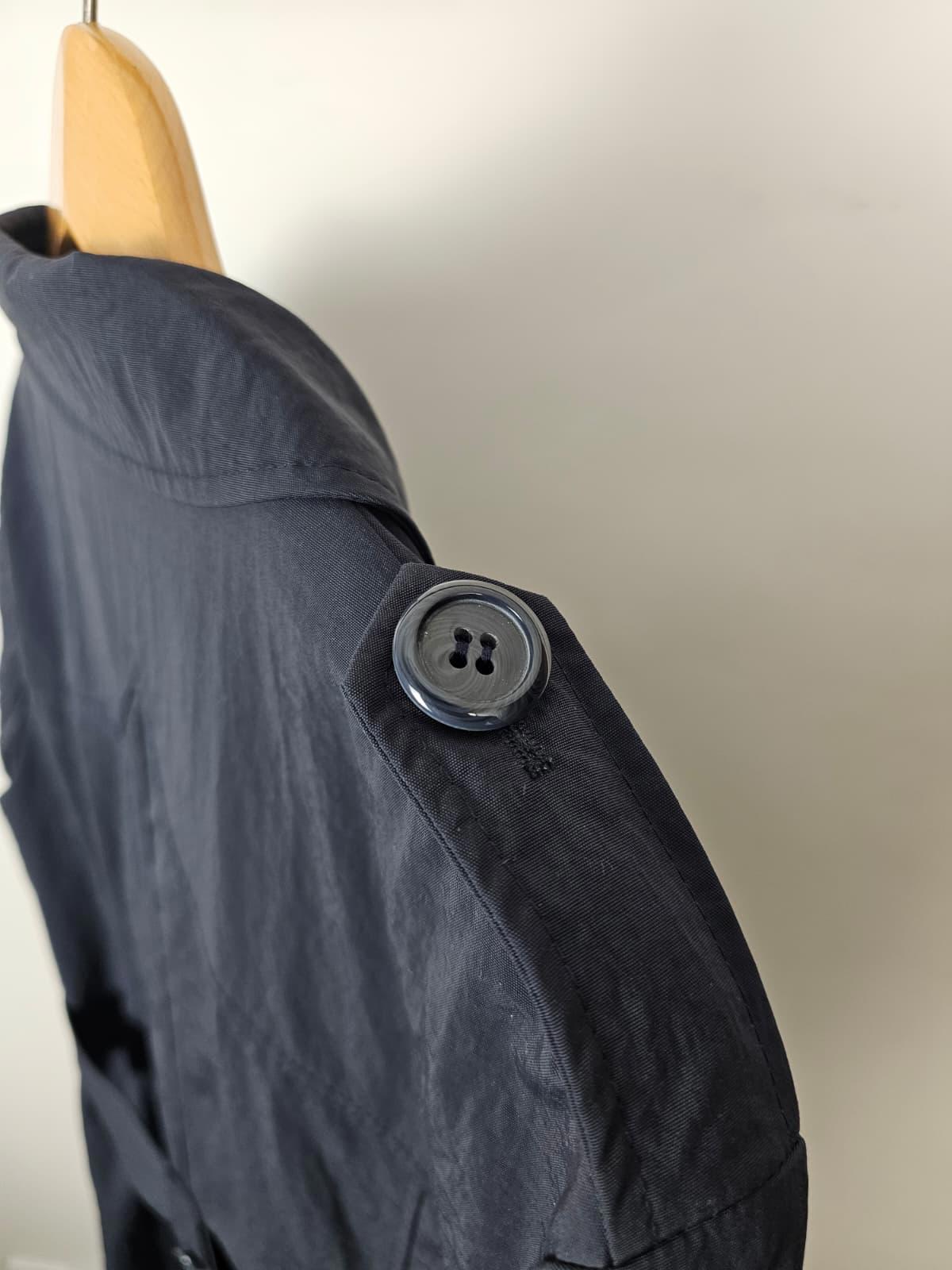 Paul Costelloe Dressage Equine Double Breasted Trench Coat Jacket - Navy - M