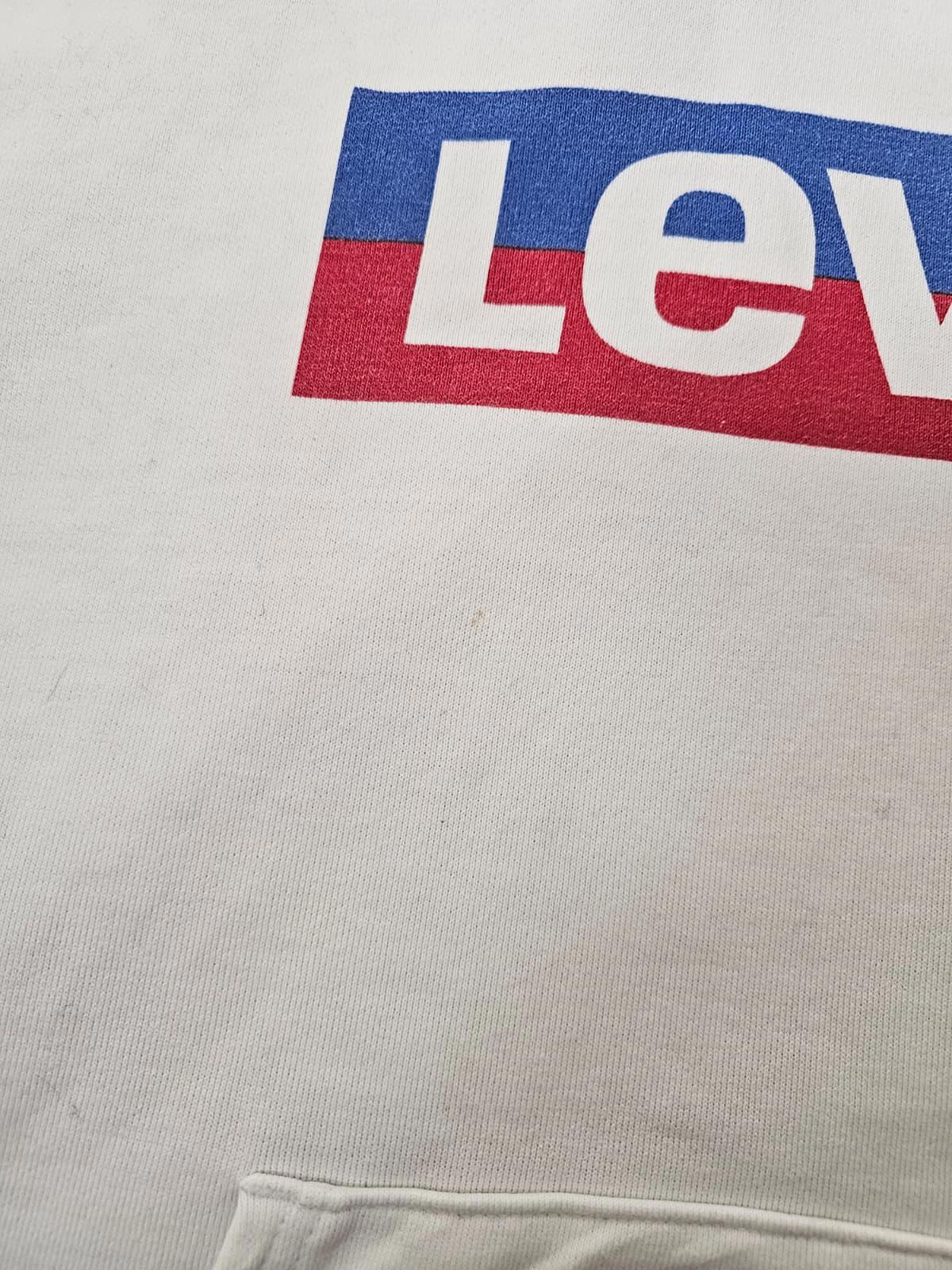 Levi's Womens Big Spellout Chest Print Pullover Hoodie - M/Medium - White