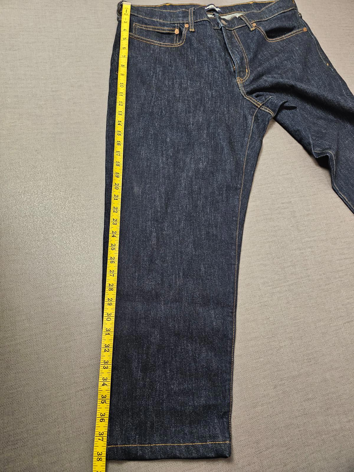 Lands End Mens Blue Denim Traditional Straight Fit Square Rigger Jeans - W36/L28