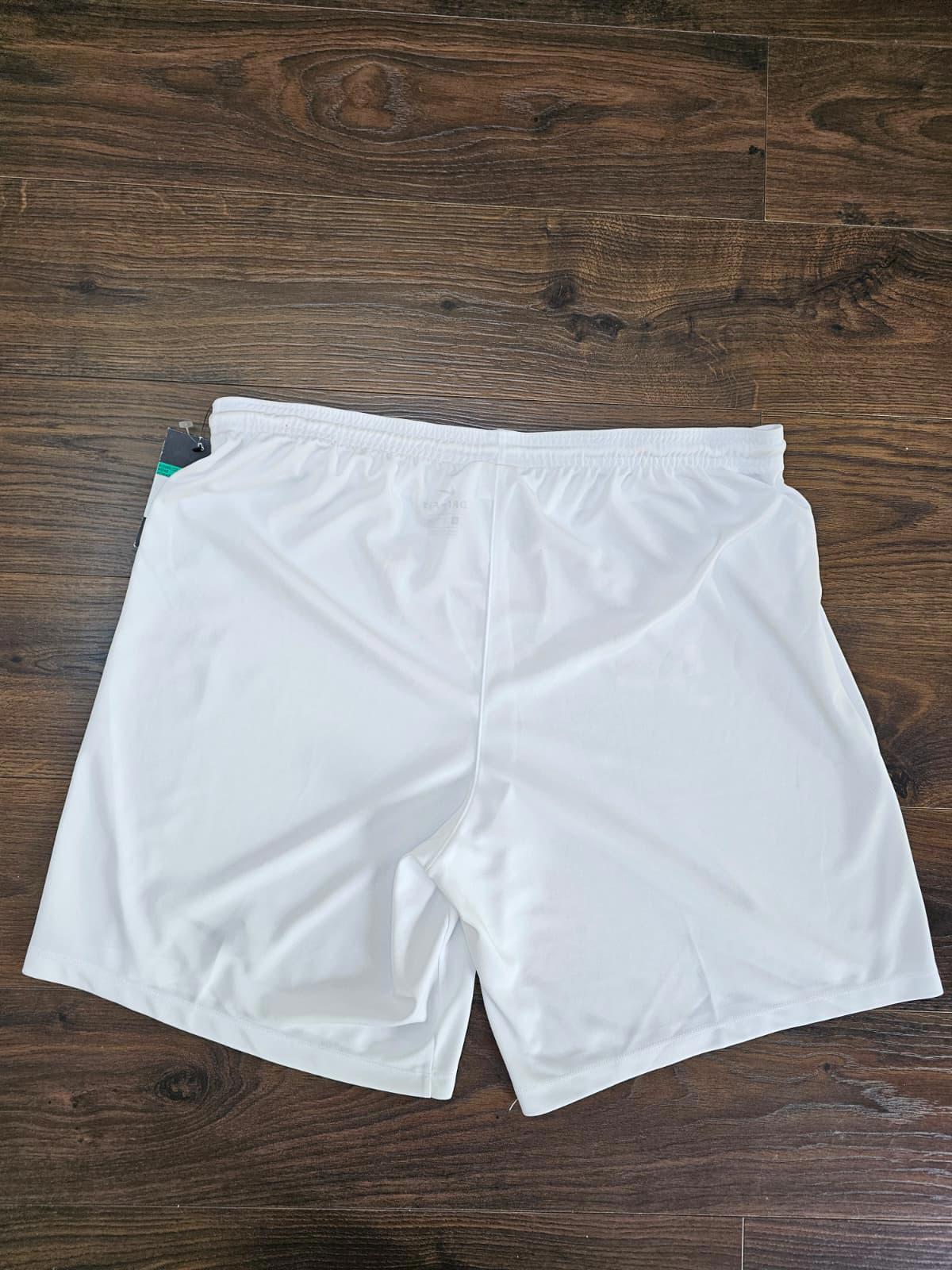 Nike Dri-Fit Mens Football/Activewear Gym Sport Shorts - XL/Extra Large - White