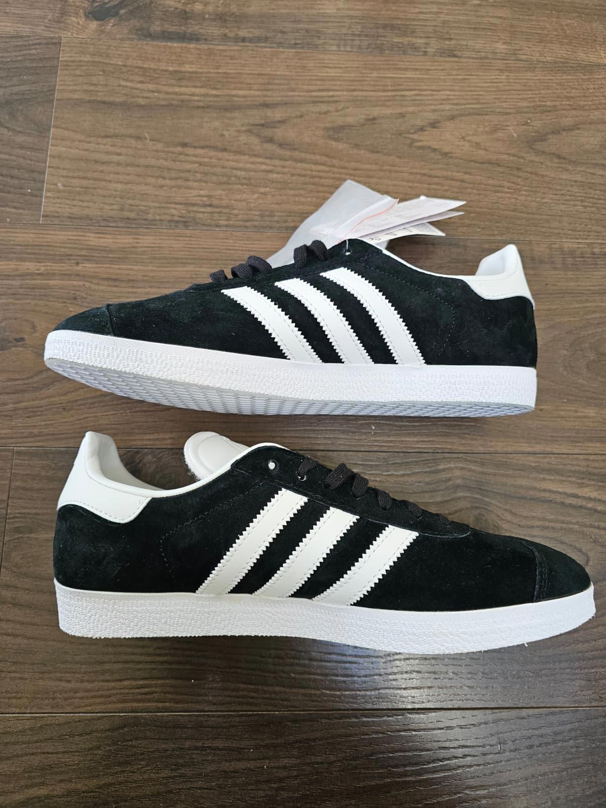 Adidas Original OG Gazelle Mens Trainers/Sneakers - UK 8.5 - BNWT - Black/White