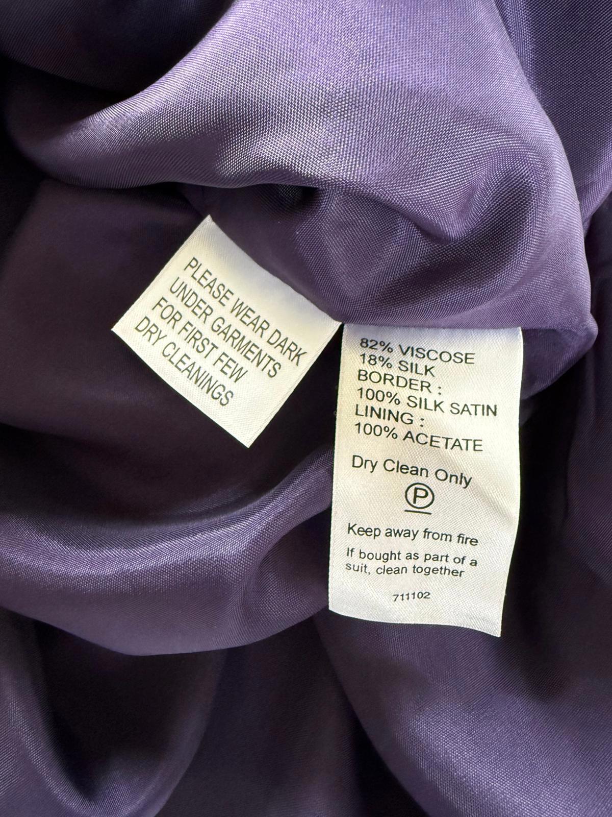 Monsoon Womens 90s/Y2K Co-Ord Silk Blend Two Piece Top/Skirt Set - 14/16 -Purple
