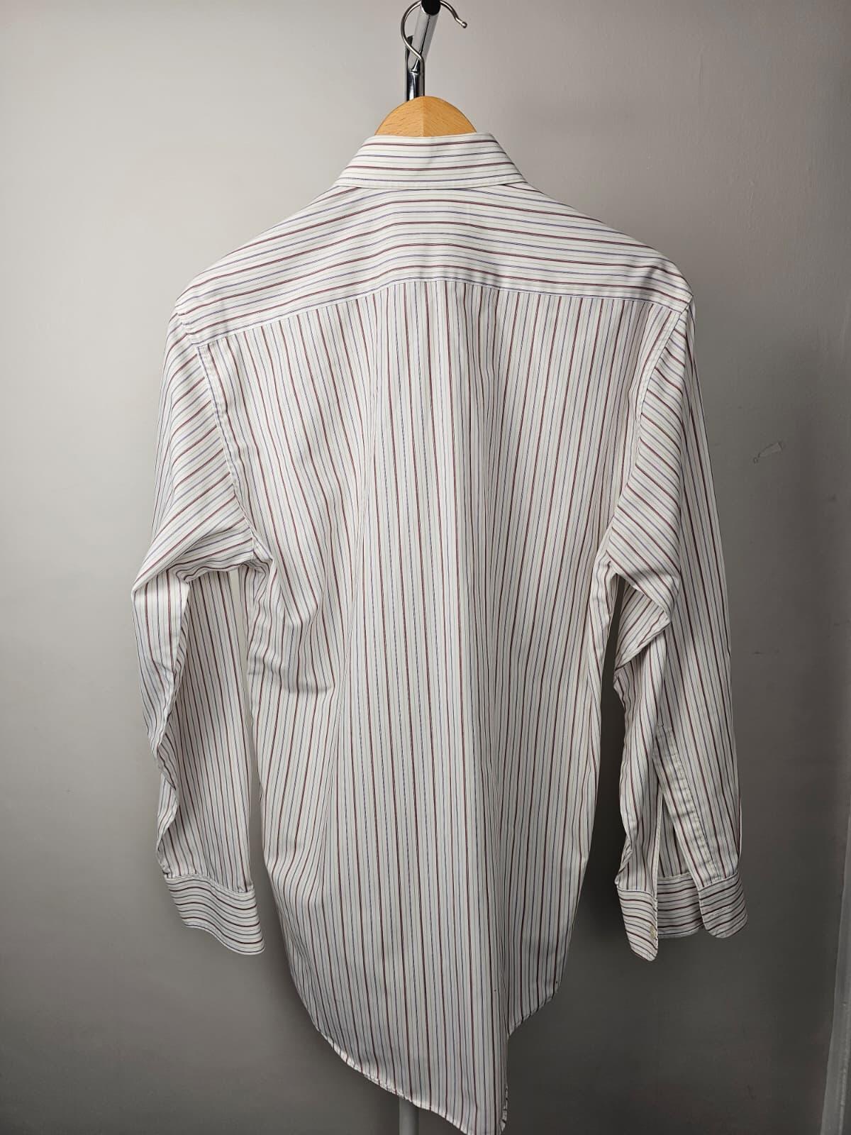 St Michael Marks & Spencer Men's Striped Long Sleeve Dress Shirt - 14.5/37cm/M