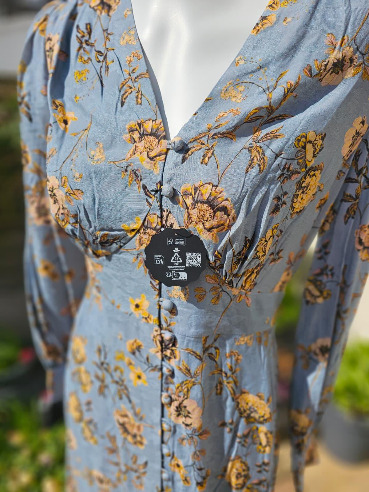 Christina X Joanie Lily Of The Valley Flowers Print Midi Spring Summer Dress 10