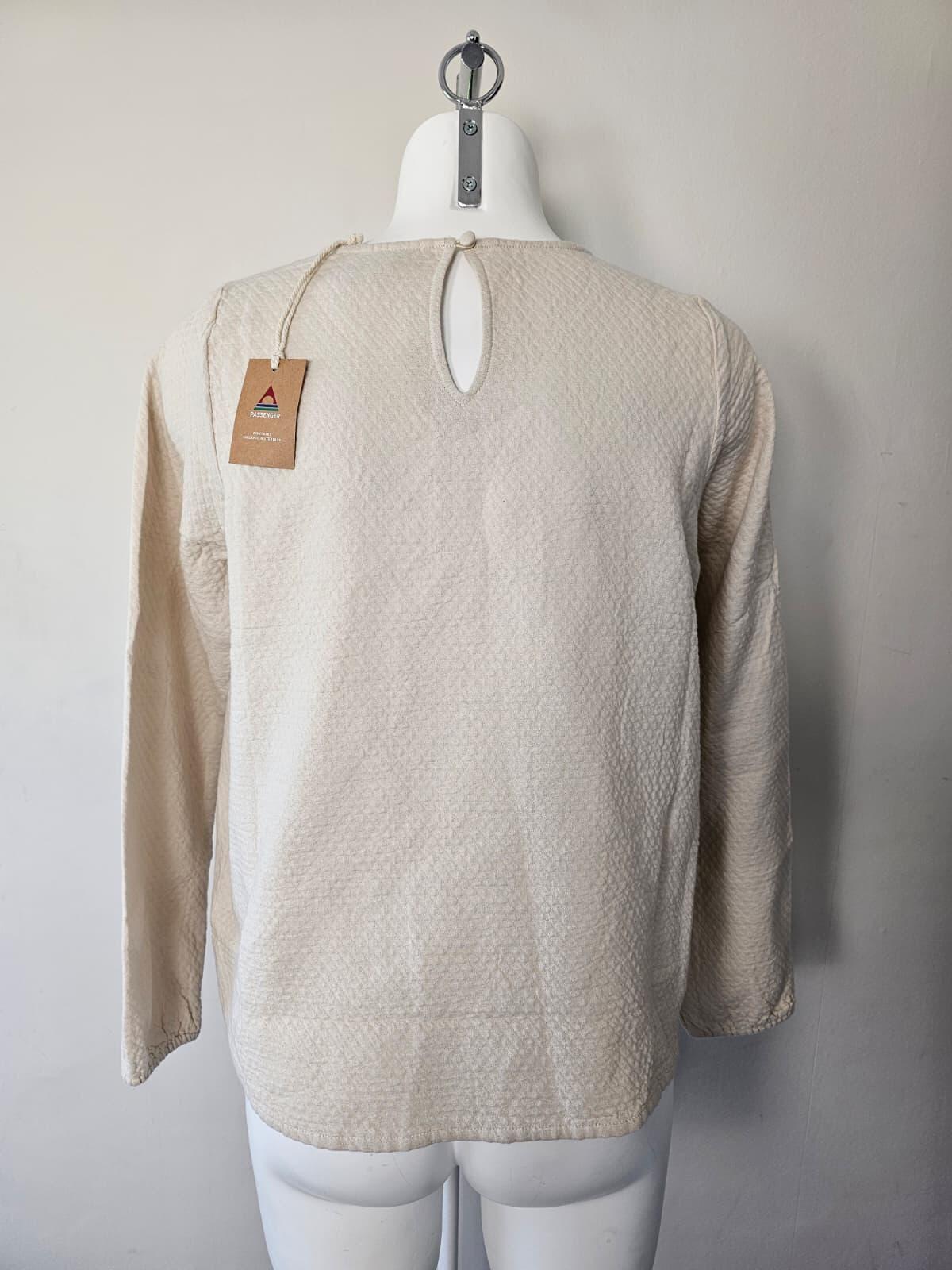 Passenger Petal Cotton Textured Long Sleeve Top - S/Small10 - Vintage White