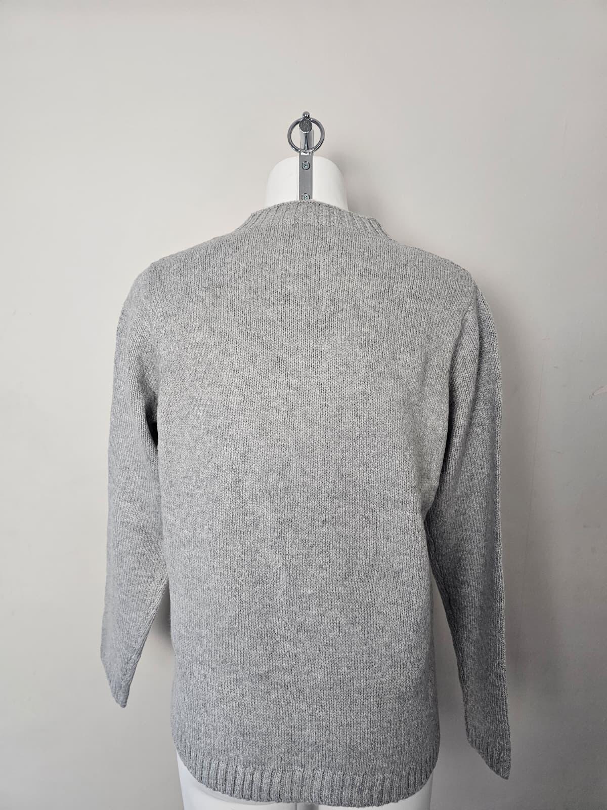 Sea Salt Cornwall Pullover Fisherman Merino Blend Knitted Spring Jumper - UK 16
