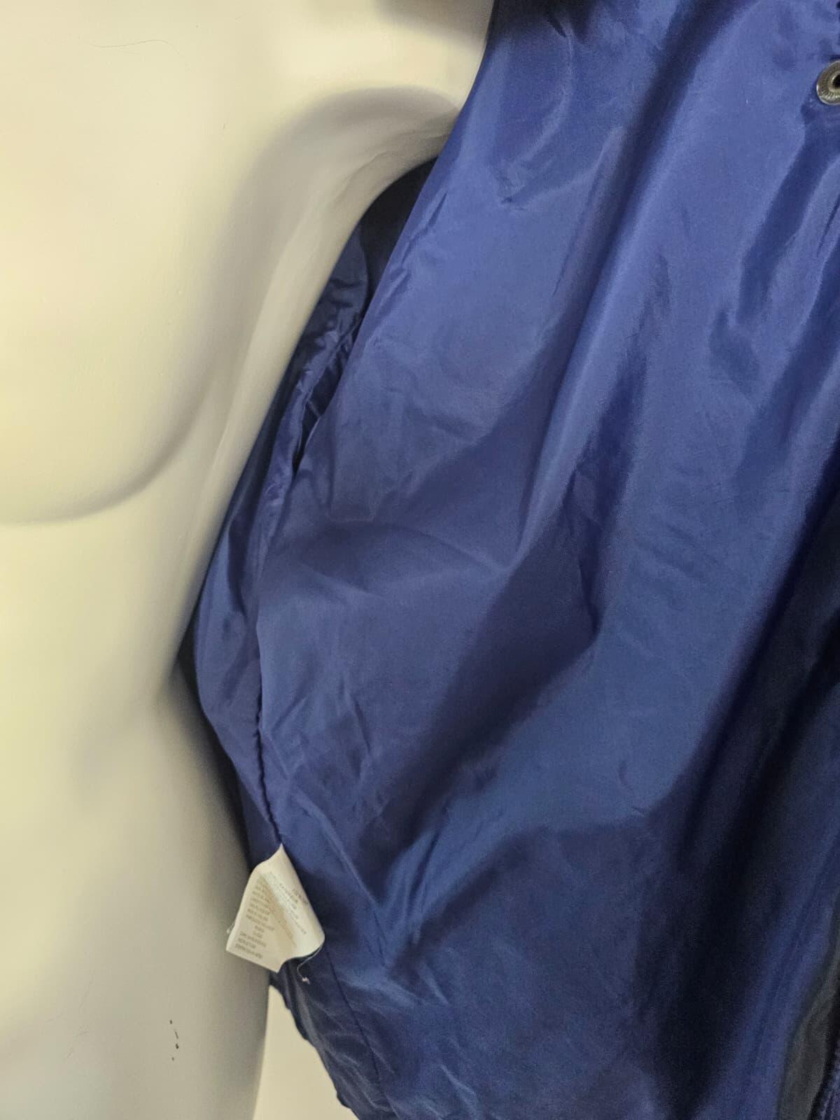 Columbia Vintage Full Zip Hooded Waterproof Windbreaker Jacket-L/Large-Navy/Blue