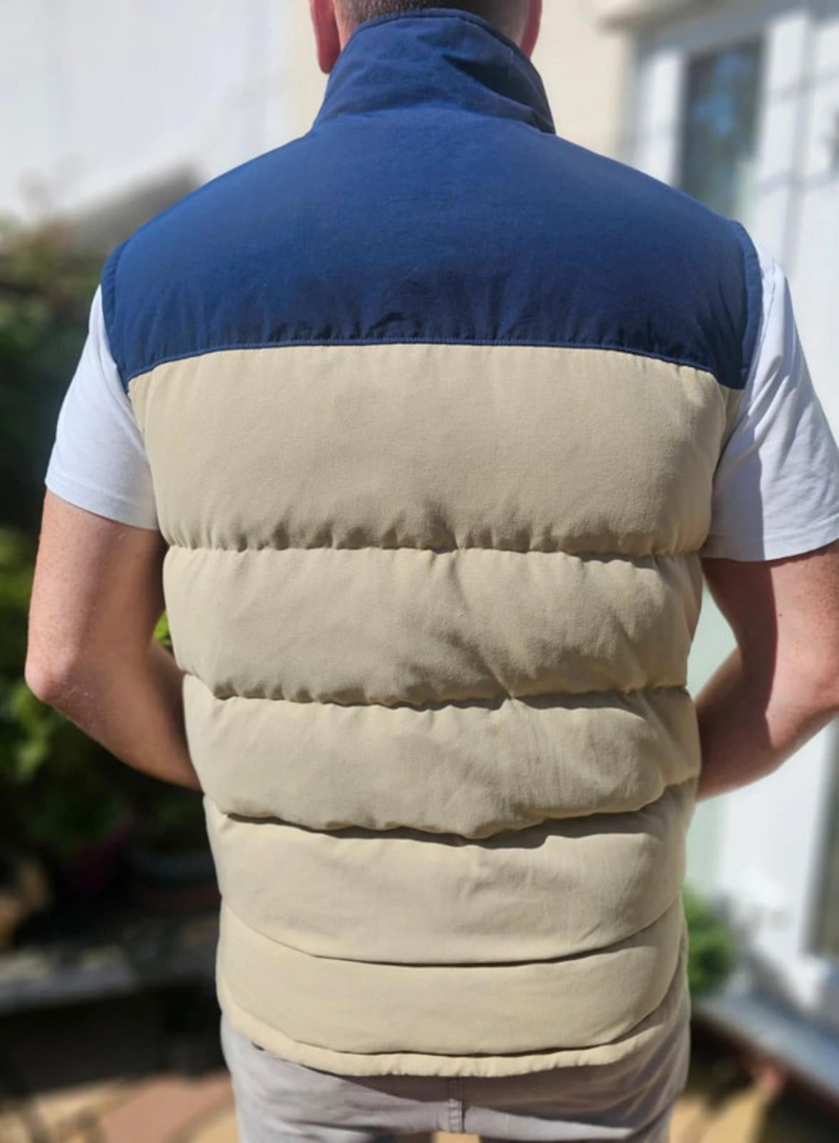 Patagonia Mens Bivy Down Vest Ash Tan Gilet/Body Warmer - L/Large