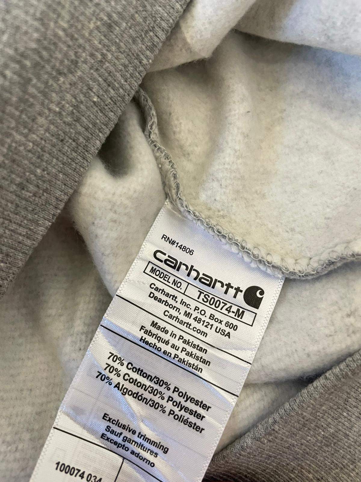 Carharrt Men's Mid Weight Pullover Big Spellout Hoodie - M/Medium - Grey
