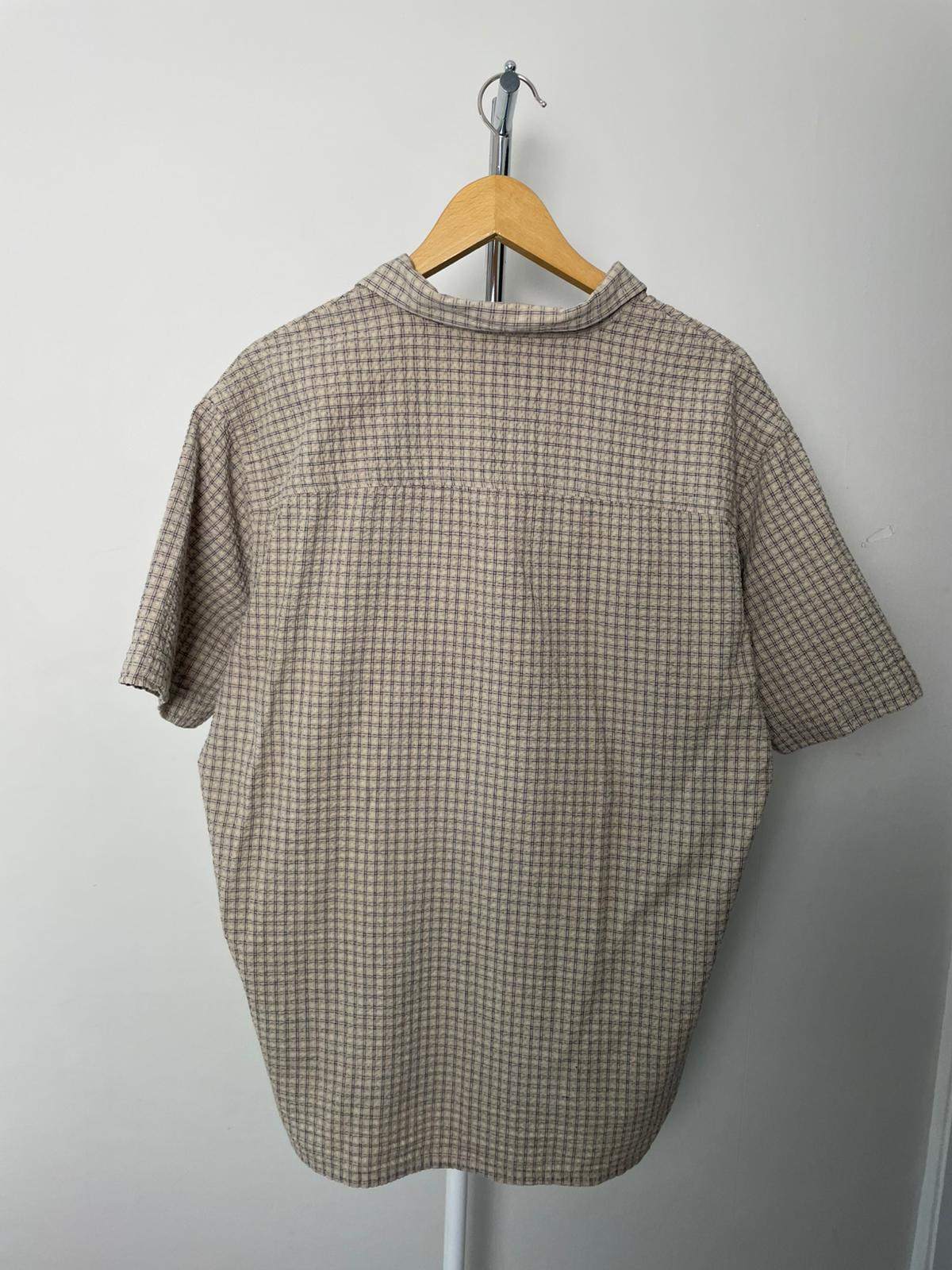 Club Room By Charter Club Men's Short Sleeve Waffle Style Check Shirt - M/Medium