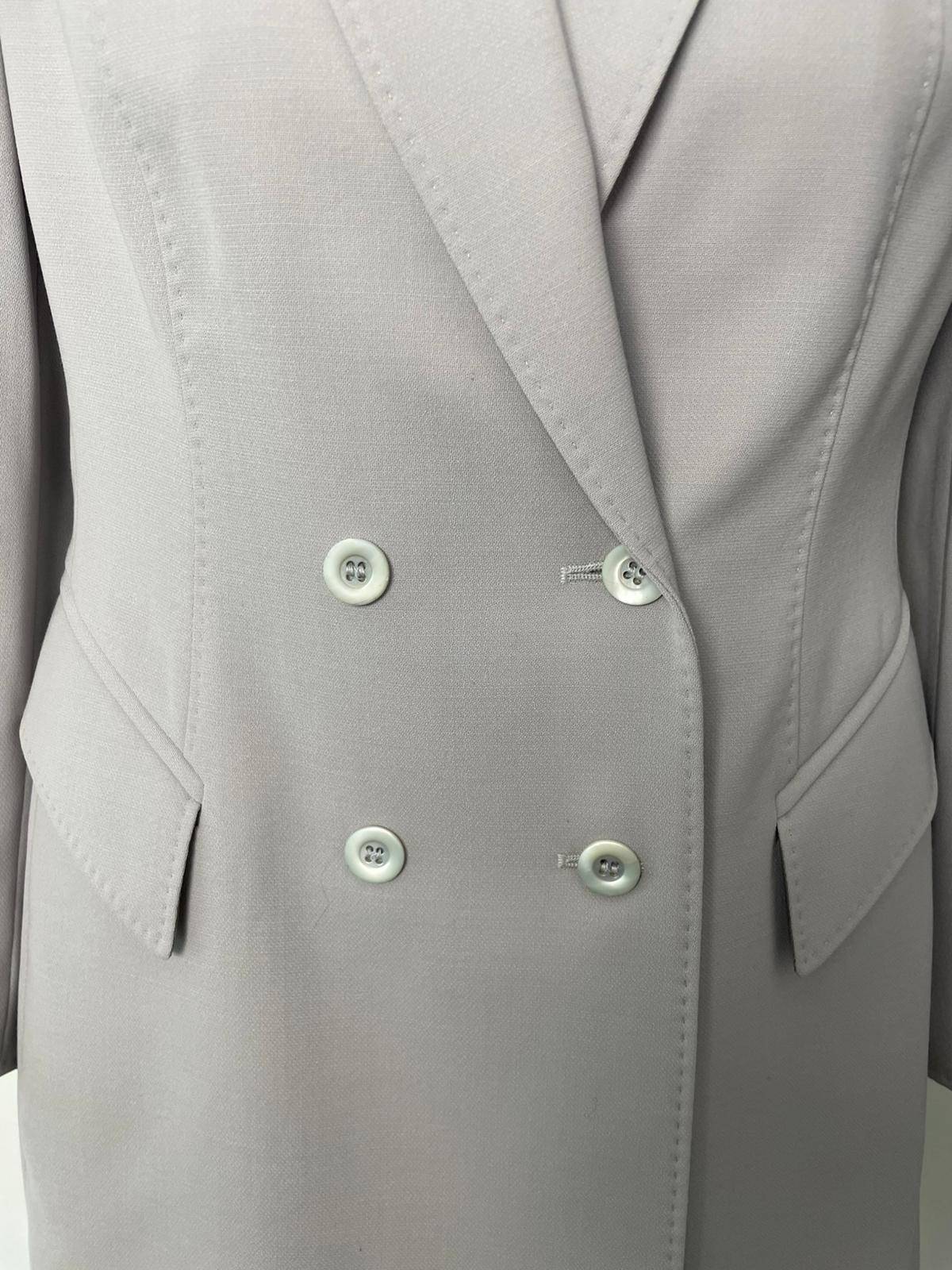 Jaeger 'Made In Italy' Women's Double Breasted Blazer Jacket - UK 12 - Grey