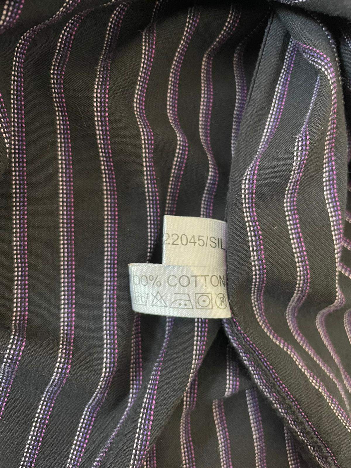 YSL Yves Saint Laurent Vintage 80s/90s Men's Long Sleeve Striped Shirt - L/Large