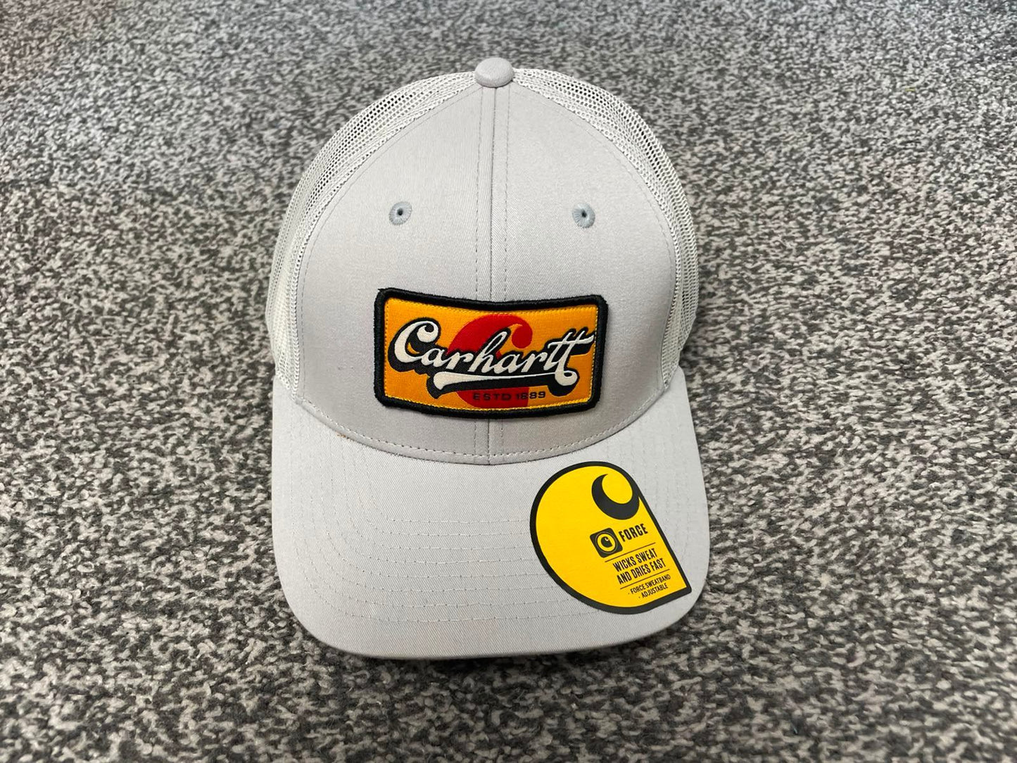 Carhaart Force Casual Fast Drying Truckers/Trucker Style Hat/Cap - Light Grey
