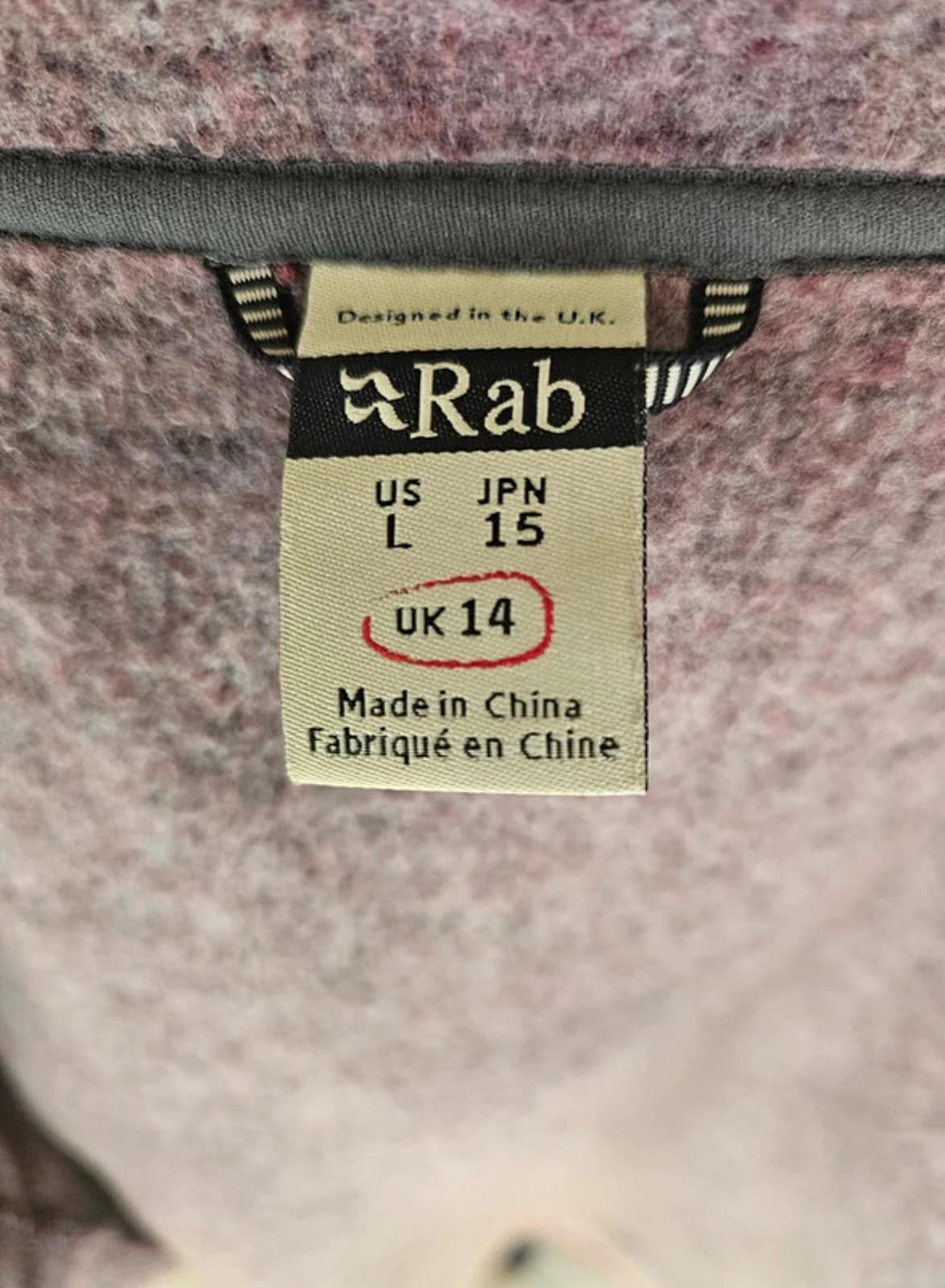Rab Amy Rioja/Red/Burgundy Full Zip Fleece Hooded Jacket - UK 14