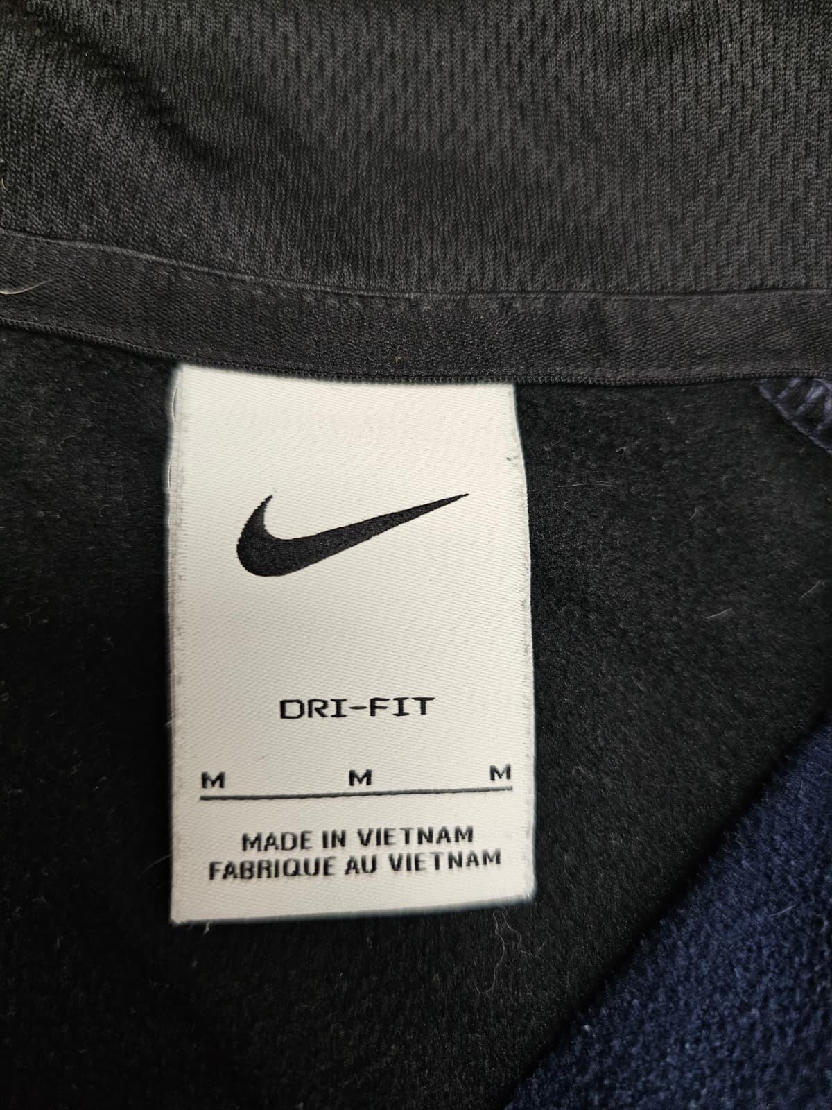 Nike Mens Dri- Fit Fleece Lined Pullover 1/4 Zip Jumper - M/Medium - Navy/Black