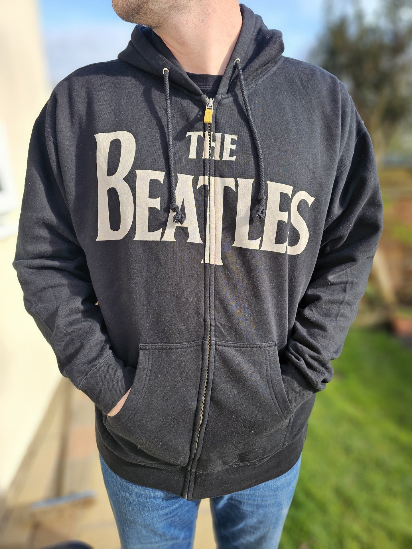 The Beatles Abbey Road Black Full Zip Up Hoodie - XL/Extra Large