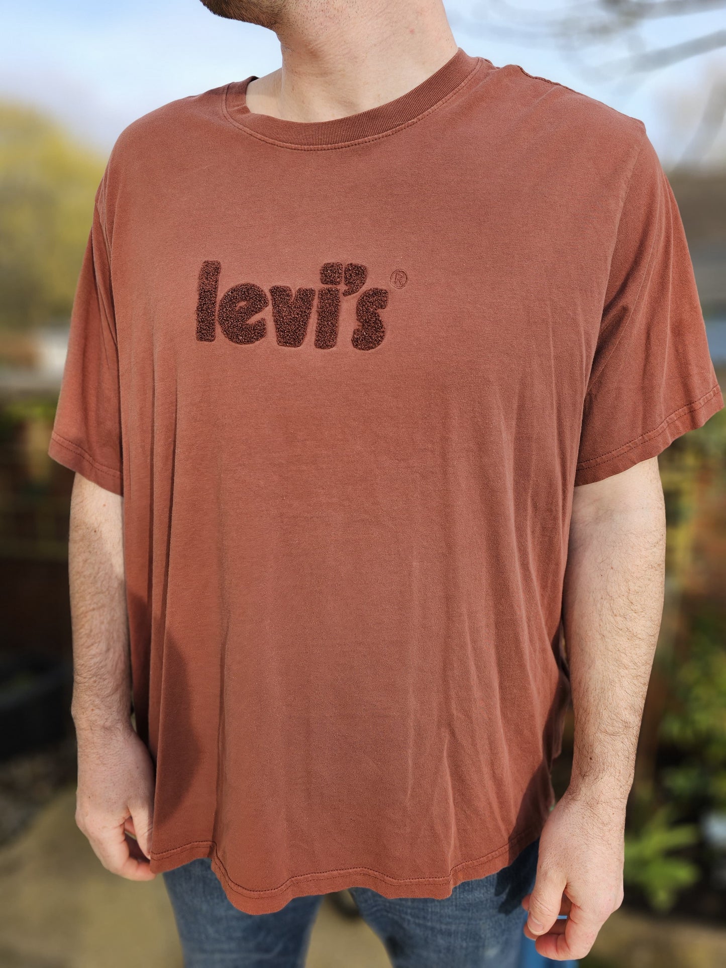 Mens Levi's Brown Short Sleeve T-Shirt Tee - XXL/Extra Extra Large 2XL