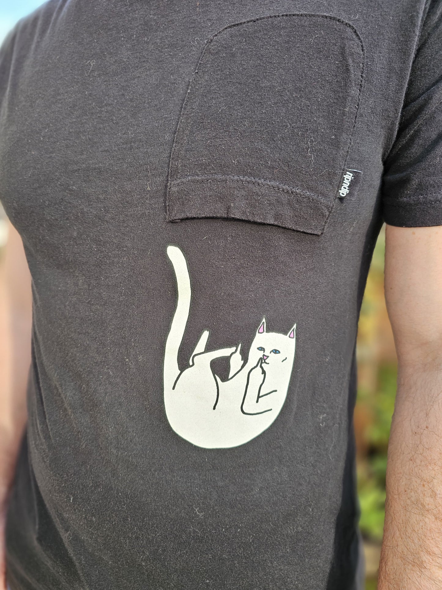 Awesome RipNDip Black Pocket T-Shirt Top Tee Short Sleeve M/Medium