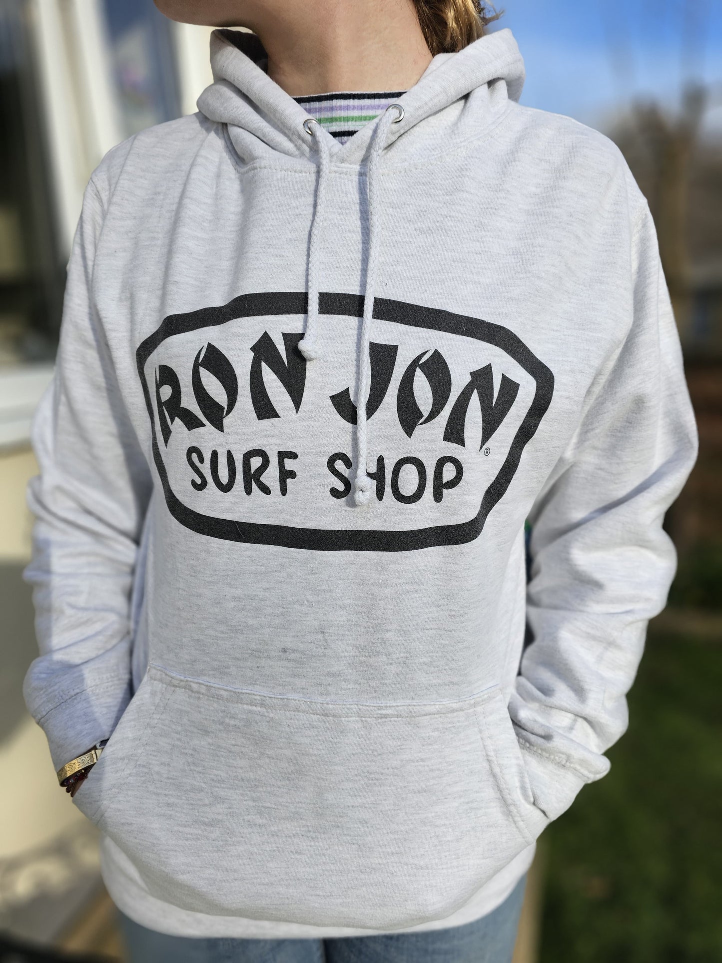 Ron Jon Surf Shop Pullover Hoodie Grey - S/Small