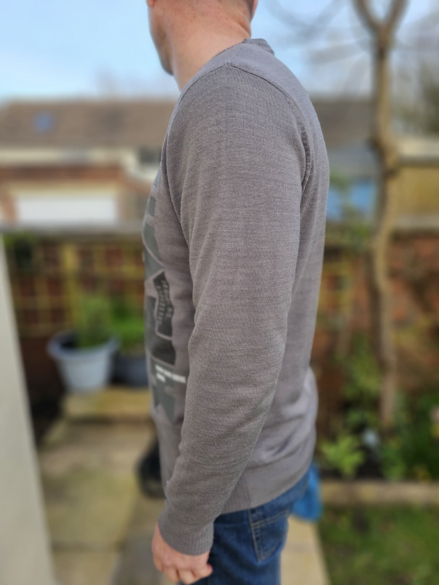 Airwalk Grey Knitted Style Pullover Sweater Jumper - L/Large