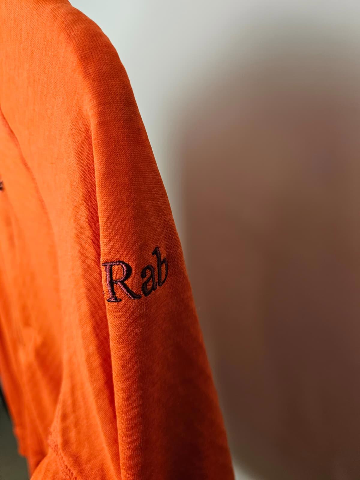 Rab Womens 1/2 Zip Pullover Fleece Mid Layer Jumper - UK 16 - Orange