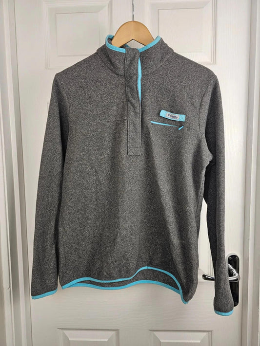 Columbia Womens PFG 'Performance Fishing Gear' Snap Button Fleece Jumper - L