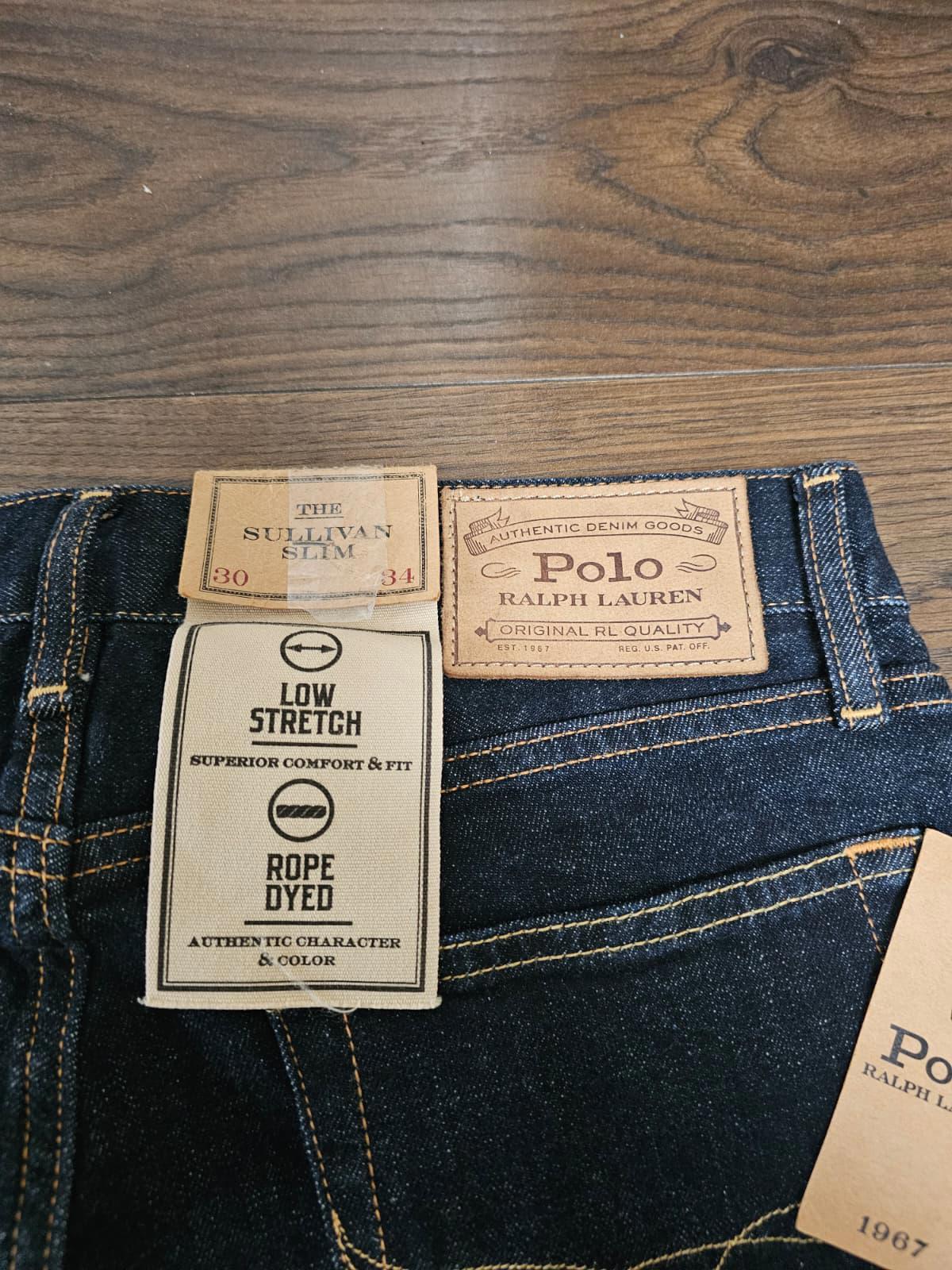Polo Ralph Lauren Mens Dark Blue Slim Fit Zip Fly Jeans - W30/L34 - NWT