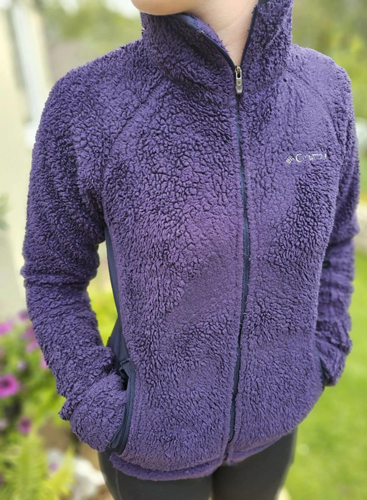 Columbia Purple Full Zip Fleece Jacket - M/Medium
