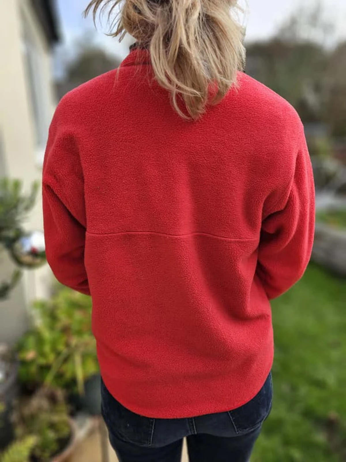 Vintage Patagonia Womens Snap Button Red Pullover Fleece Jumper - M/Medium/10