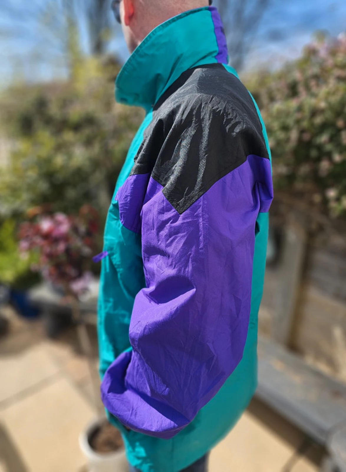 Vintage Columbia Tour De Sport Full Zip Windbreaker/Rain Jacket - L/XL