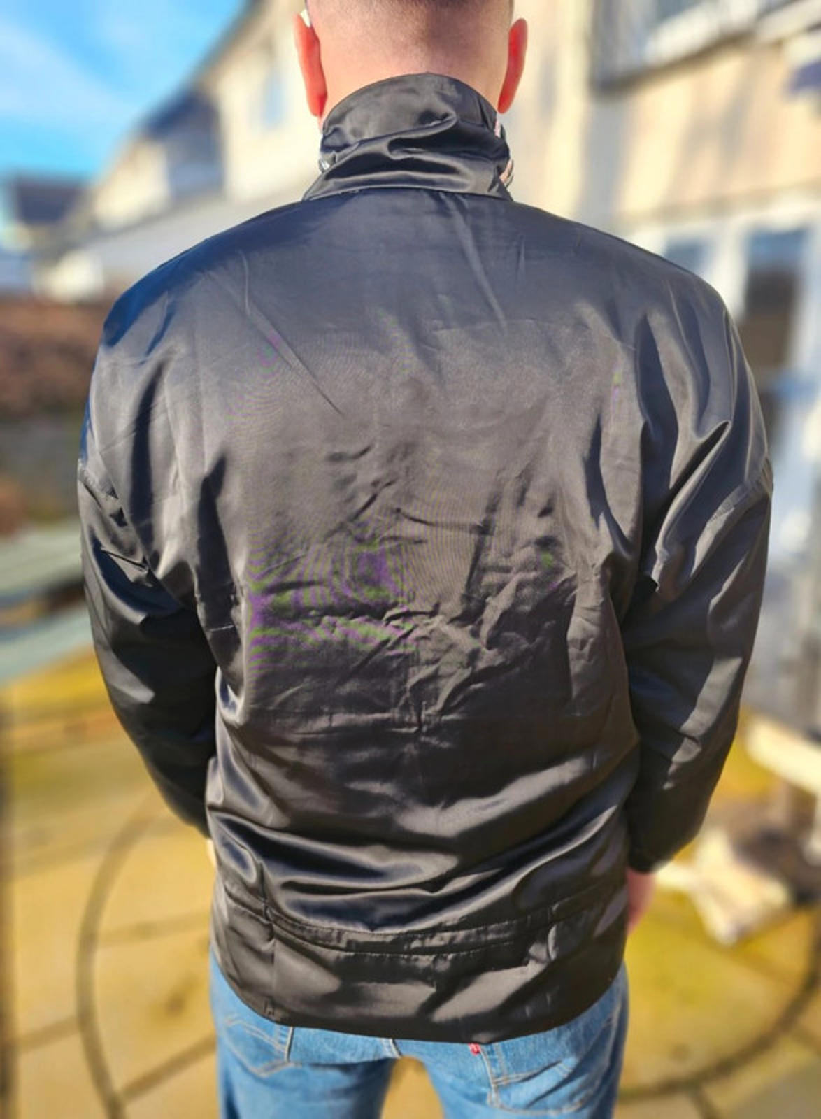 Adidas Full Zip Black Windbreaker Style Track Jacket - UK 12 - NWT