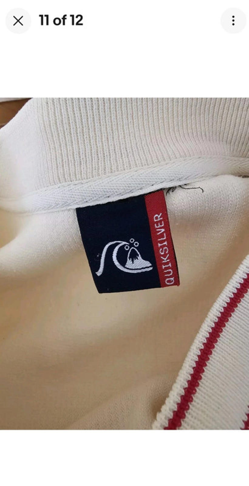 Vintage Quiksilver 90s Pullover V-Neck Jumper Sweater Sweatshirt - M/Medium L