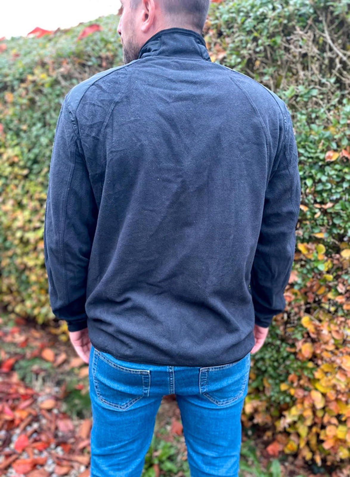 Vintage Nike Silver Tag 1/4 Zip Fleece Pullover Jumper Black - L/Large