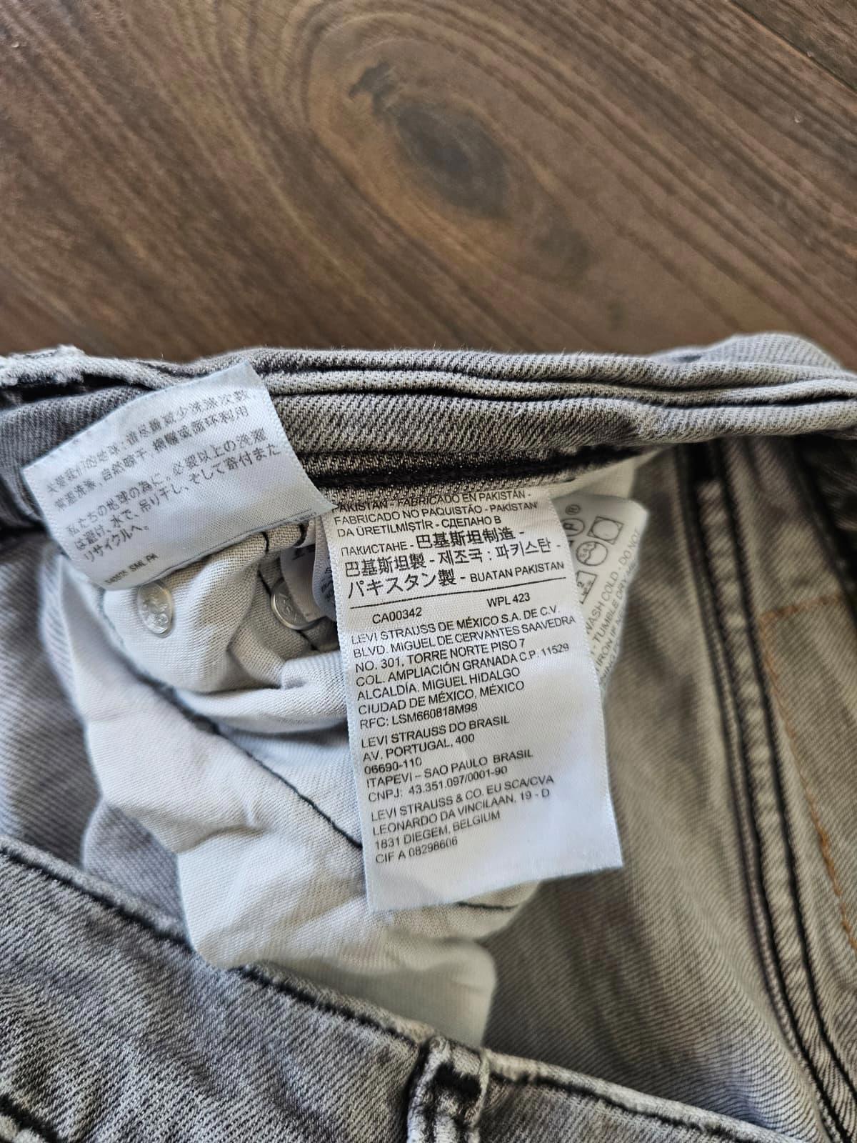 Levi's Mens Grey Jeans 511 Slim Fit - W32/34L - Denim Trousers Bottoms