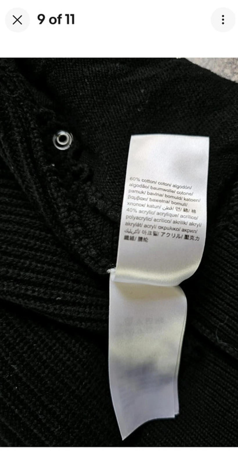 Calvin Klein Full Zip Smart Casual Black Jacket Stretch - S/Small M/L