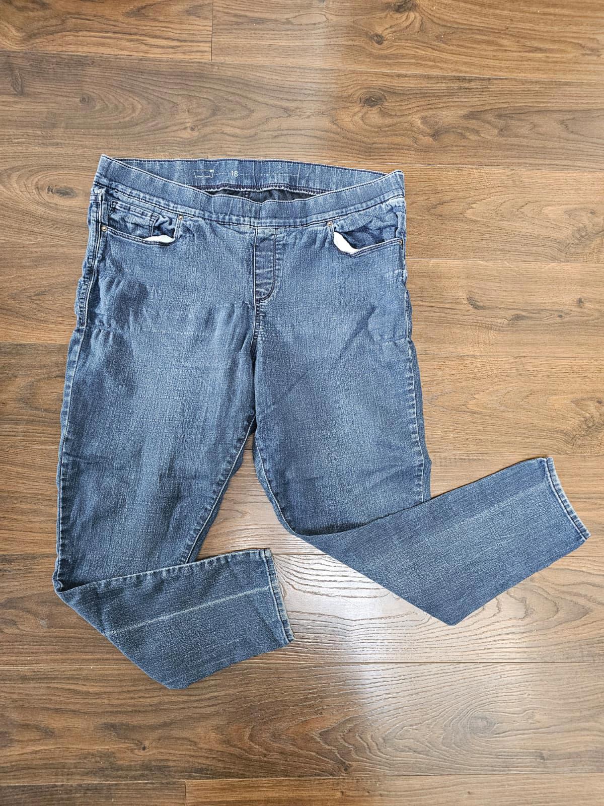Levi's Womens Blue Slip On Elasticated Jeans/Jegging W38/29L Denim