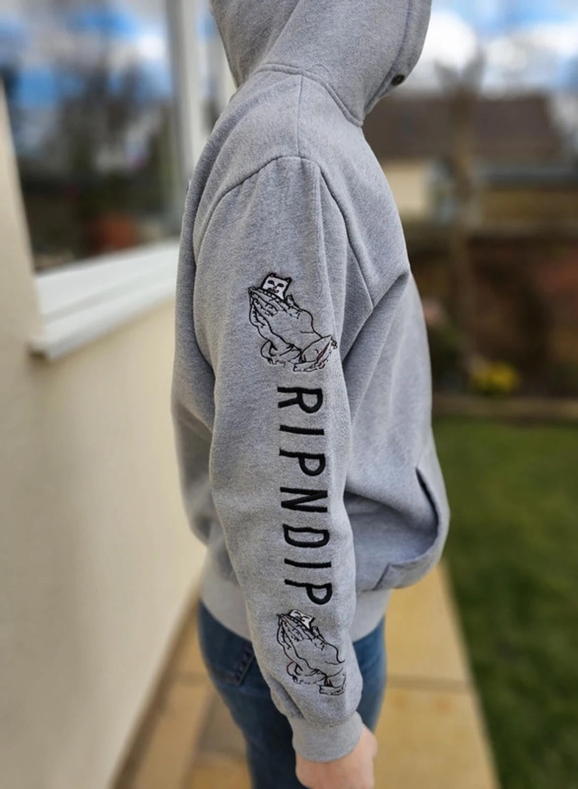 Awesome Grey RipnDip Hoodie Small/Medium S/M - Small/Medium