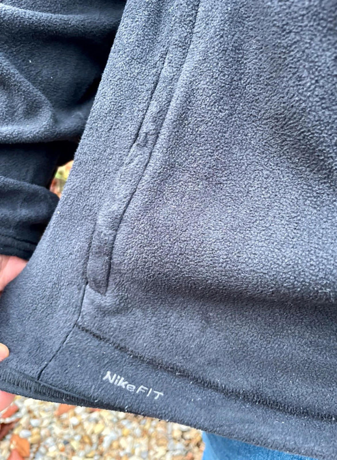 Vintage Nike Silver Tag 1/4 Zip Fleece Pullover Jumper Black - L/Large