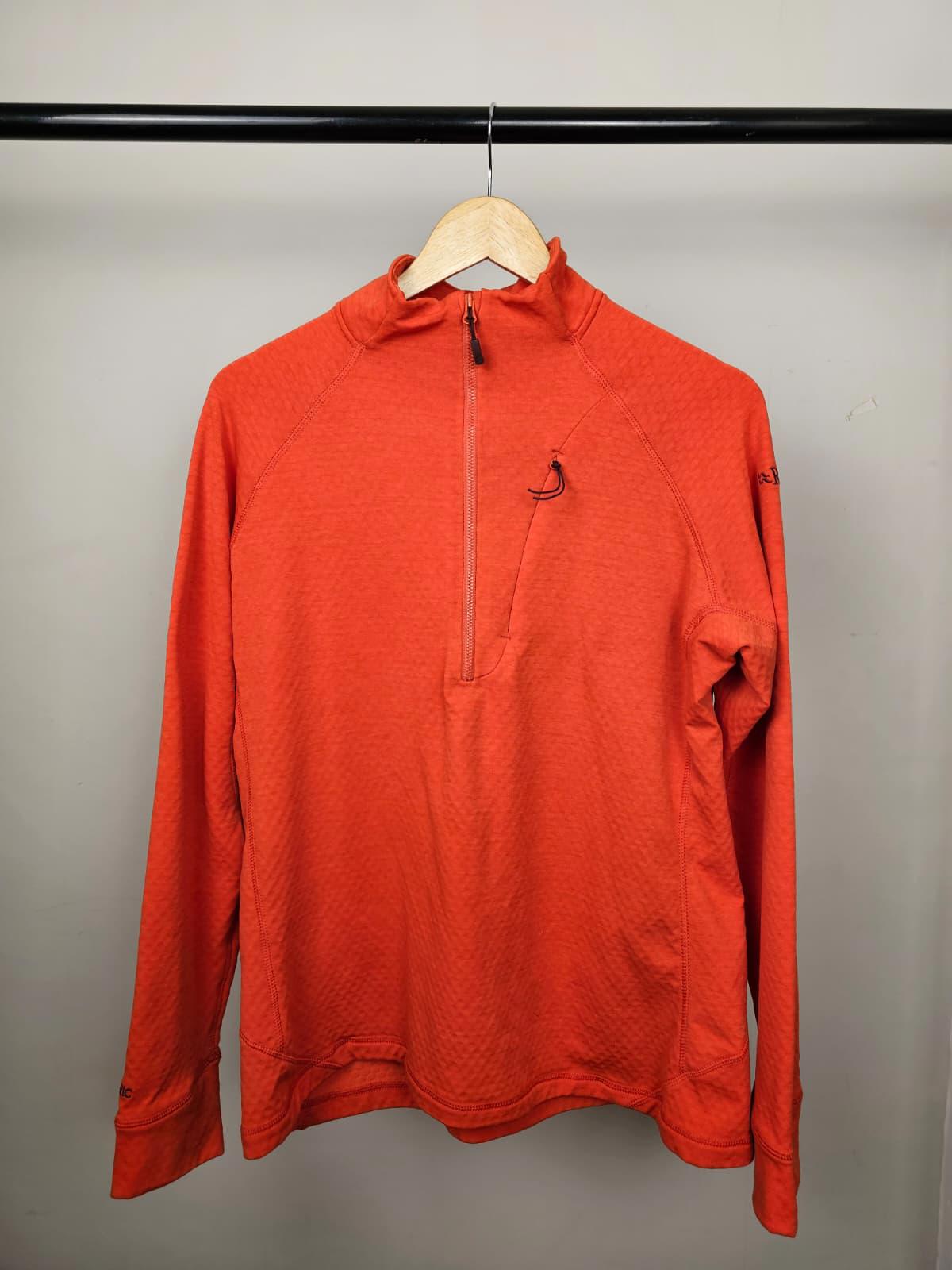 Rab Womens 1/2 Zip Pullover Fleece Mid Layer Jumper - UK 16 - Orange