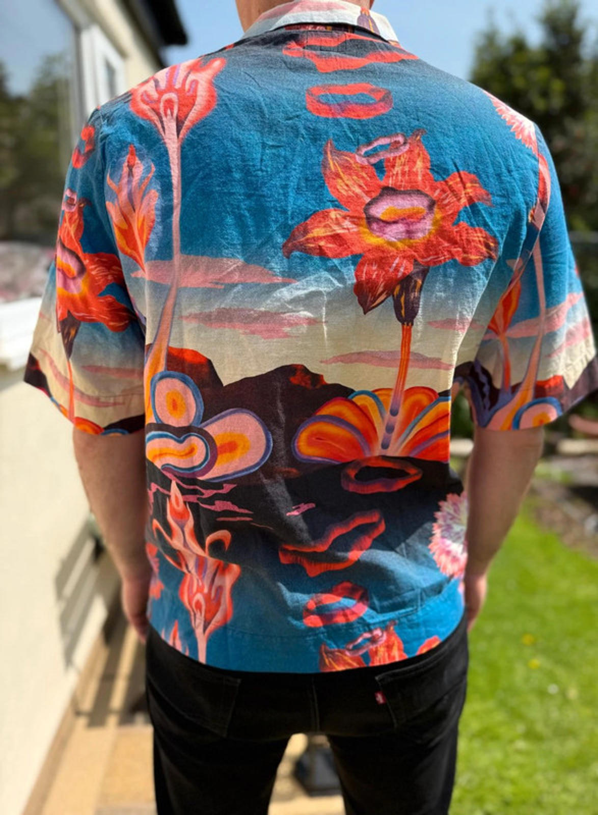 Brand New Mens EDWIN Japan Short Sleeve Floral Shirt RRP £130 - M/Medium*