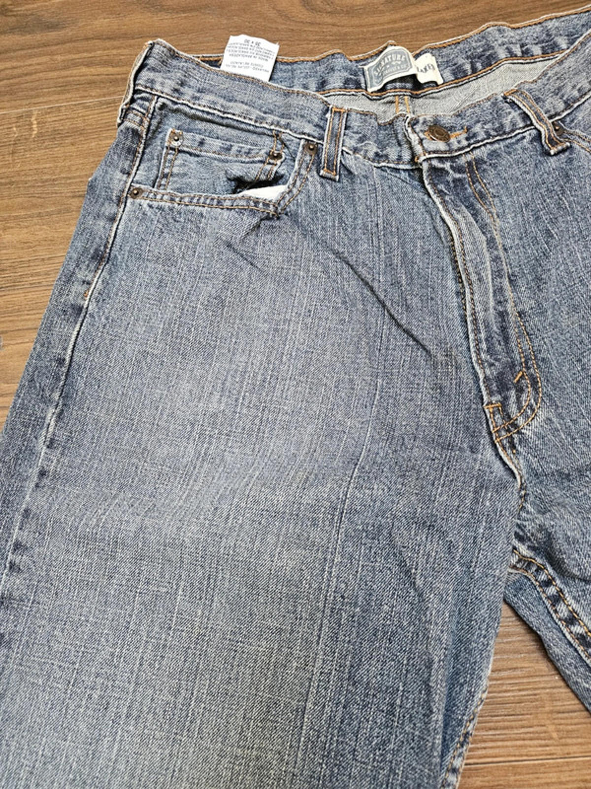 Levi's Mens Blue Jeans Relaxed Fit W33/29L Denim Trousers Bottoms