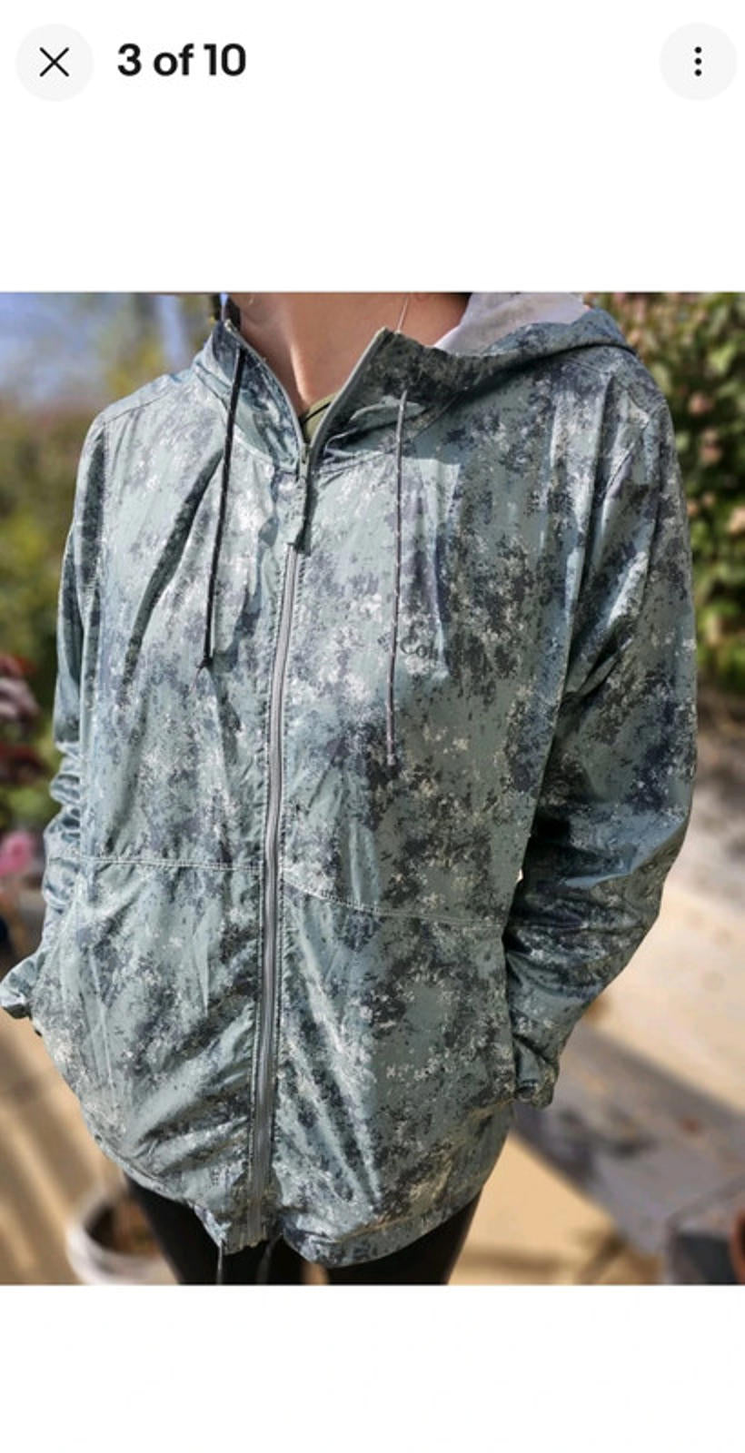 Columbia Flash Forward Printed Windbreaker Full Zip Hooded Jacket - M/Medium